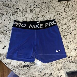 Nike Pro Women's Athletic Blue Shorts